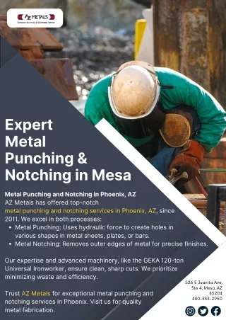 Expert Metal Punching & Notching in Mesa