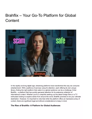 Brahflix – Your Go-To Platform for Global Content