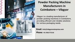 Powder Packing Machine Manufacturers in Coimbatore – Vibgyor