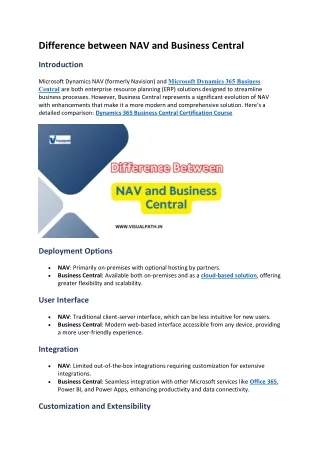 Dynamics Business Central Course Hyderabad | Dynamics 365 Business
