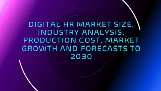 2023-2029 Global Digital HR Industry Research & Trends Analysis Report