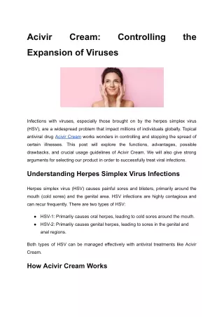 pdf Acivir Cream_ Controlling the Expansion of Viruses