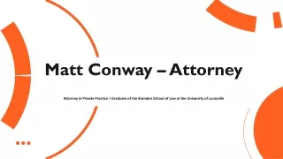 Matt Conway - Attorney - A Creative Strategist - Kentucky