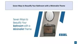 Seven Ways to Beautify Your Bathroom with a Minimalist Theme