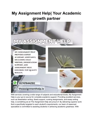 My Assignment Help_ Your Academic growth partner