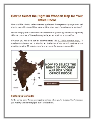 How to Select the Right 3D Wooden Map for Your Office Decor