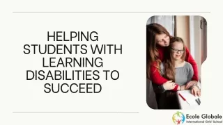 Helping Students With Learning Disabilities To Succeed
