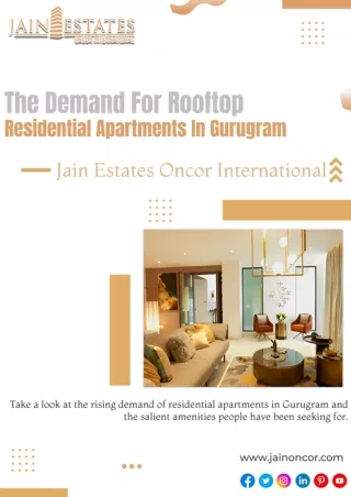 The Demand For Rooftop Residential Apartments In Gurugram