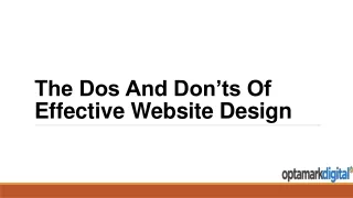 The Dos And Don’ts Of Effective Website Design