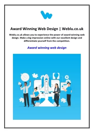 Award Winning Web Design | Weblu.co.uk