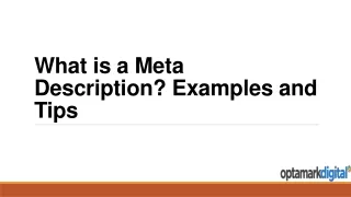 What is a Meta Description Examples and Tips