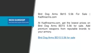 Bird Dog Arms Bd15 5.56 For Sale | Kadfirearms.com