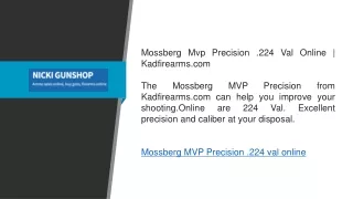 Mossberg Mvp Precision .224 Val Online | Kadfirearms.com