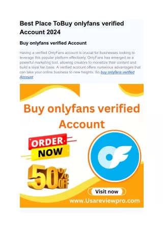 Best Place ToBuy onlyfans verified Account 2024