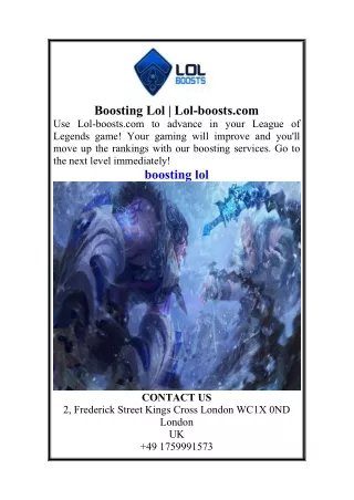 Boosting Lol | Lol-boosts.com