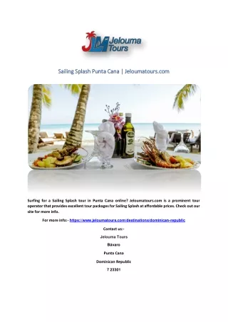 Sailing Splash Punta Cana | Jeloumatours.com