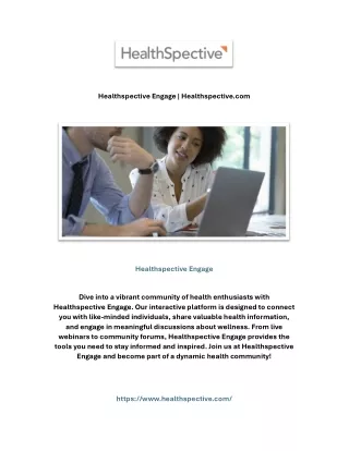 Healthspective Engage | Healthspective.com