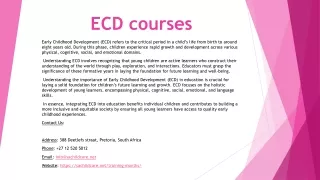 ECD courses