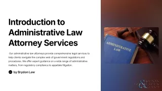 Introduction to Administrative Law Attorney Services