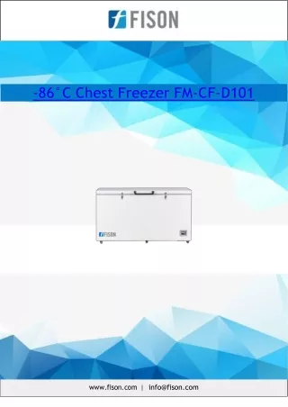 -86°C Chest Freezer 485 L