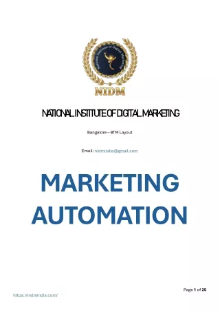 NATIONAL INSTITUTE OF DIGITAL MARKETING