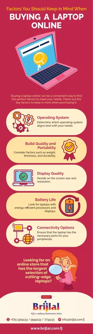 Factors You Should Keep in Mind When Buying a Laptop Online