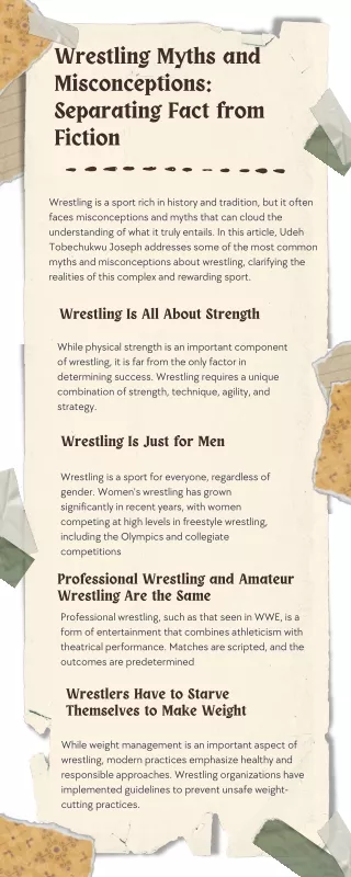 Wrestling Myths and Misconceptions: Separating Fact from Fiction
