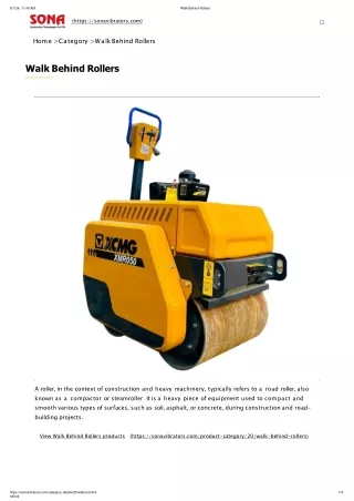 Walk behind roller compactor price in India