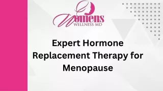 Expert Hormone Replacement Therapy for Menopause