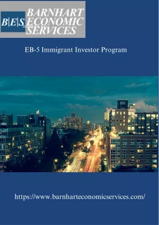 Find EB-5 Immigrant Investor Program | Barnhart Economic Services