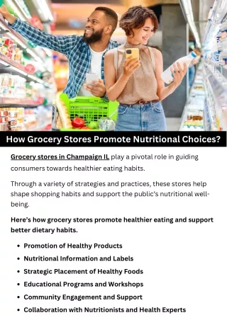 How Grocery Stores Promote Nutritional Choices?