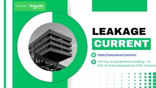 leakage current is | Schneider Electric Thailand