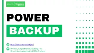A power backup is | Schneider Electric Thailand
