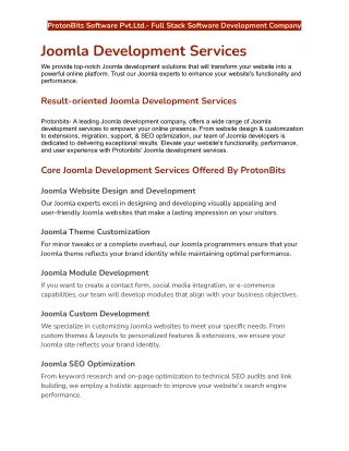 Joomla Development Company | Joomla Developers |