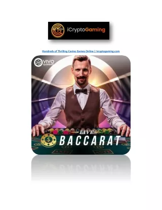 Hundreds of Thrilling Casino Games Online | Icryptogaming.com