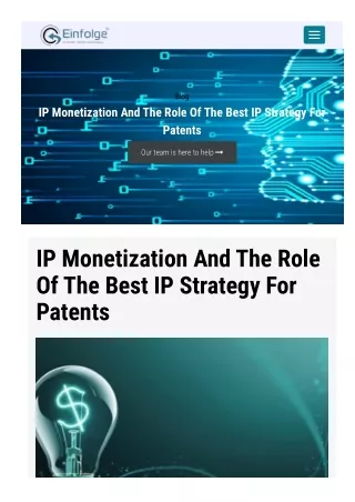 IP Monetization And The Role Of The Best IP Strategy For Patents