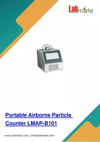 Portable Airborne Particle Counter 9 kgs