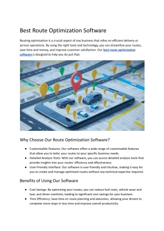 Best Route Optimization Software