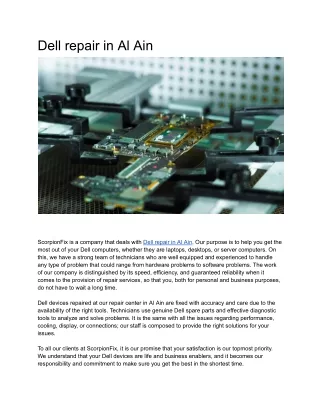 Dell repair in Al Ain