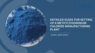 Methylthioninium Chloride Manufacturing Plant Project Report: Setup Details