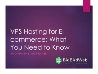 VPS Hosting for E-commerce What You Need to Know