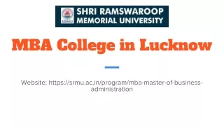 MBA College in Lucknow.