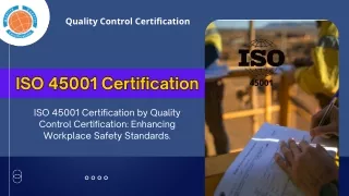 ISO 45001 Certification |  Quality Control Certification