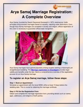 Marriage registration in Chandigarh