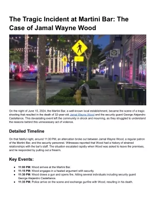 The Tragic Incident at Martini Bar_ The Case of Jamal Wayne Wood