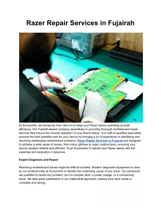 Razer Repair Services in Fujairah