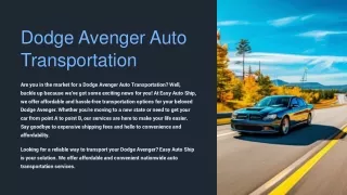 Dodge Avenger Auto Transportation