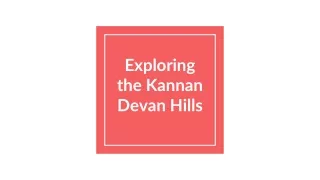 Exploring the Kannan Devan Hills