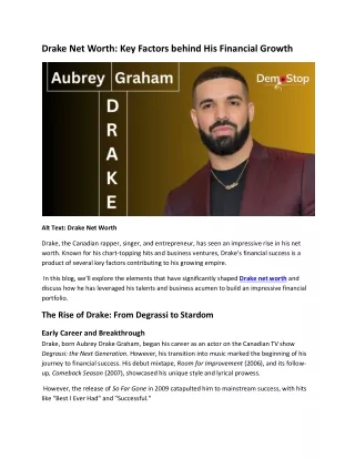 Drake Net Worth 2024: A Deep Dive into His Financial Success