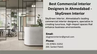 Best Commercial Interior Designers in Ahmedabad    - SkyGreen Interior